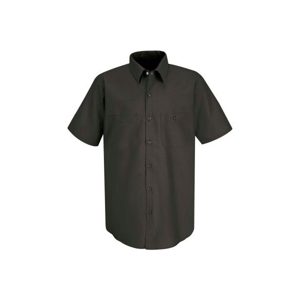 Red Kap Men's Industrial Work Shirt Short Sleeve Charcoal Long-L SP24